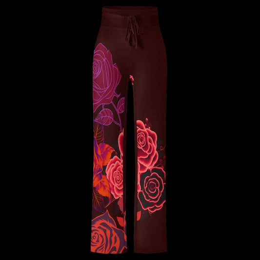 Red Bouquet Women's Drawstring Yoga Pants - Training Pants from Artsadd