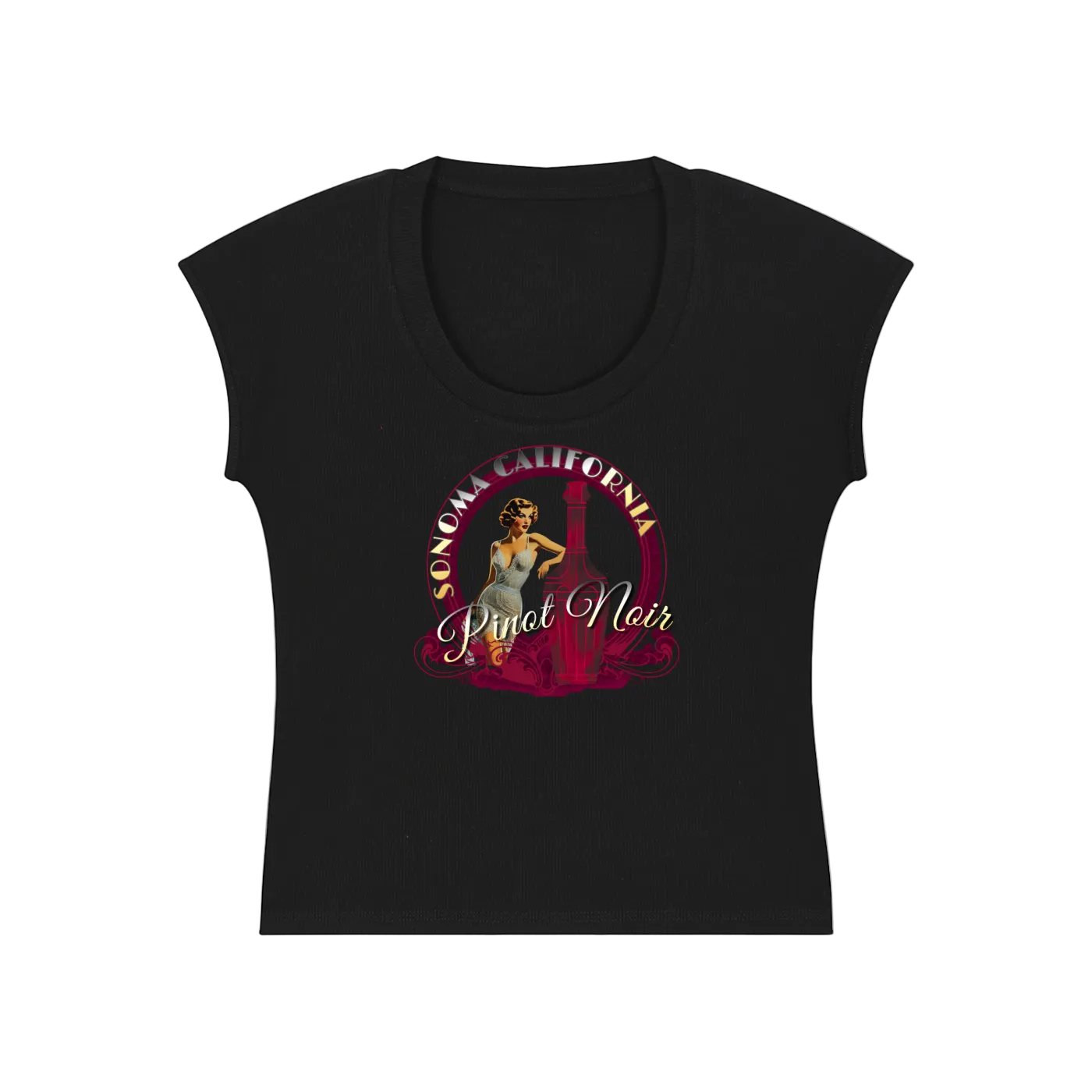 Pinot Noir Pinup Bodycon T-Shirt