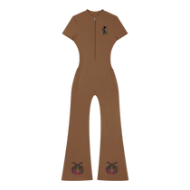 Vintage Outlaw Flared Quarter-Zip Jumpsuit