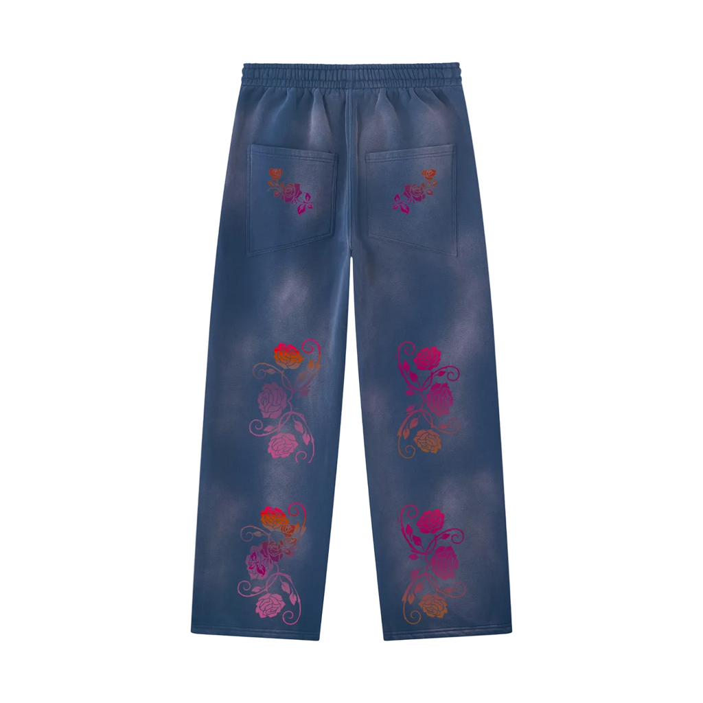 Unisex Sunfade Wide Leg Fleece Sweatpants