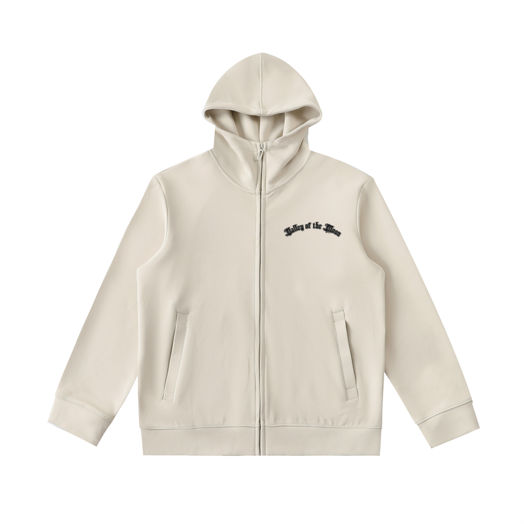Essential Heavyweight High Neck  Zip-Up Hoodie
