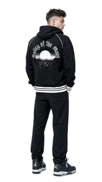 Valley of the Moon Men's Striped Trim Zip-Up Hoodie