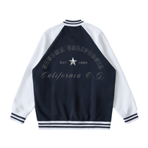 Two Tone Raglan Sleeve Varsity Jacket