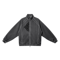 Vintage Wash Full Zip Mesh Jacket