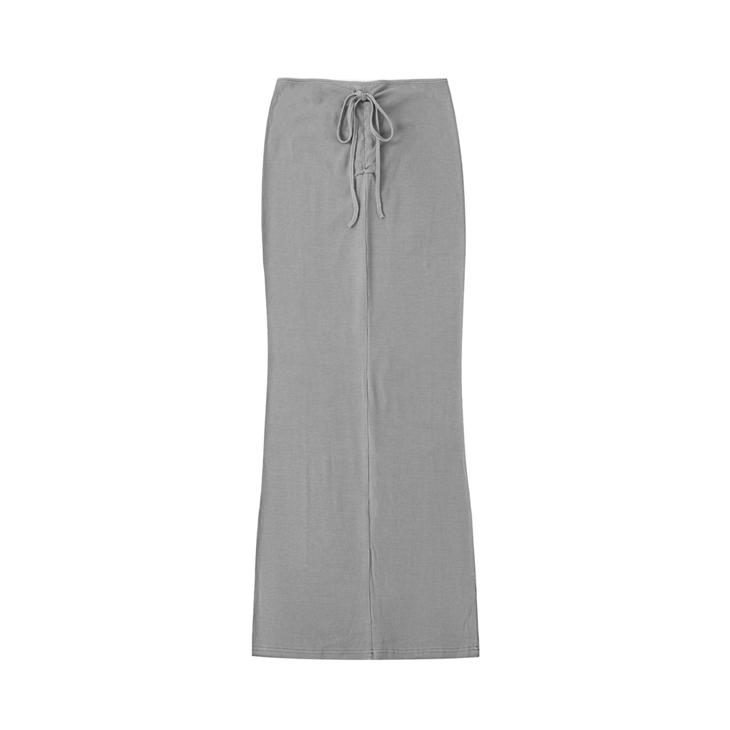Drawstring Maxi Skirt
