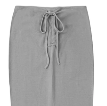 Ruche Bottom Drawstring Maxi Skirt