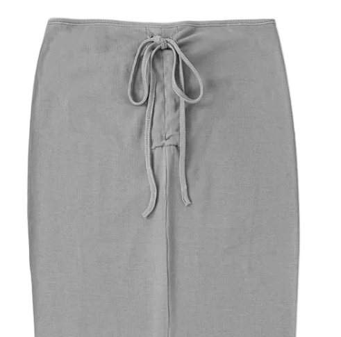 Ruche Bottom Drawstring Maxi Skirt