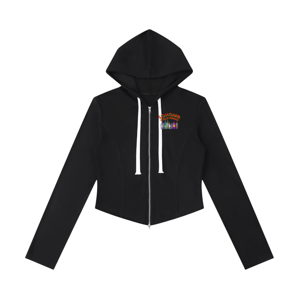 Sonoma Classic Pinup Women's Cropped Full Zip Hoodie