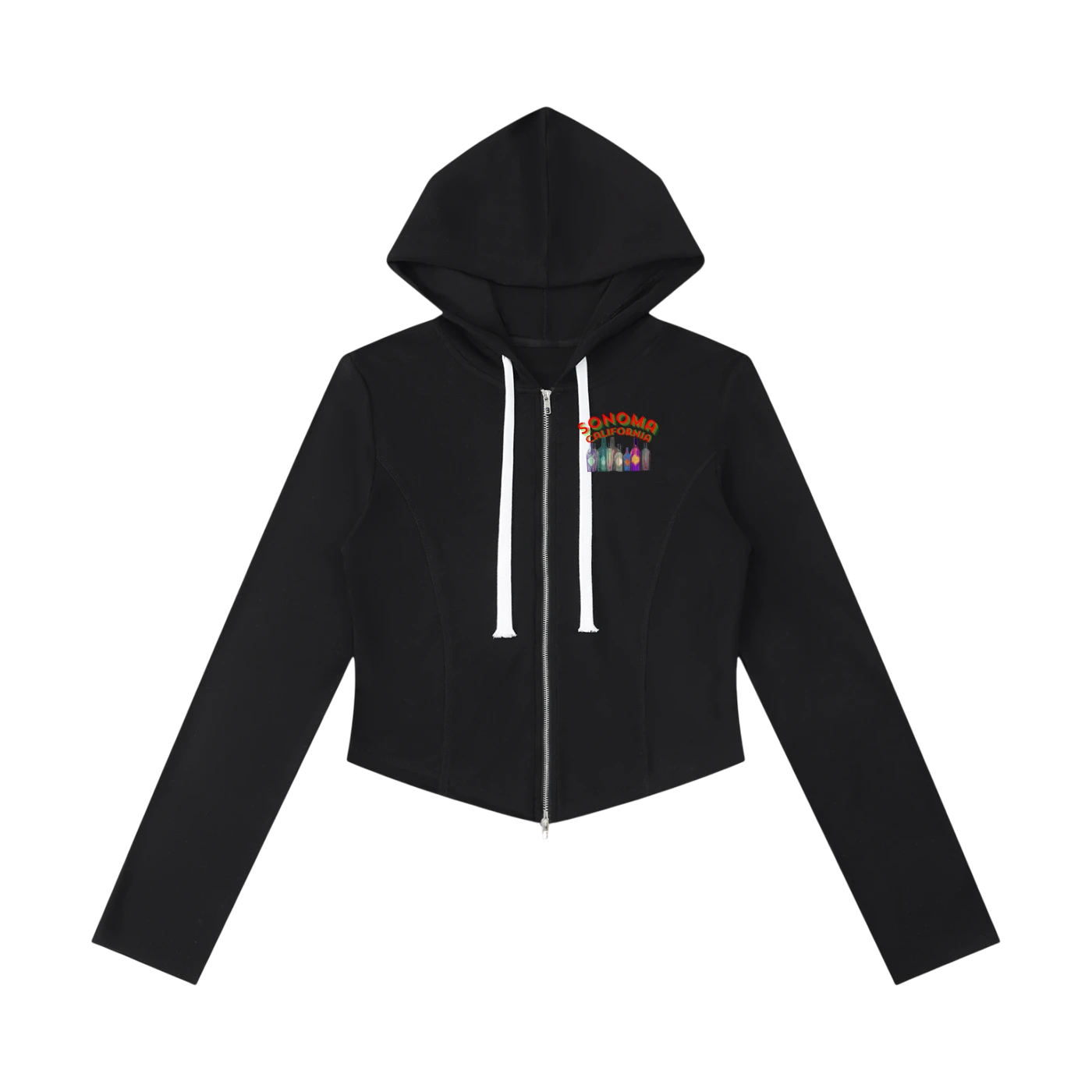 Sonoma Classic Pinup Women's Cropped Full Zip Hoodie
