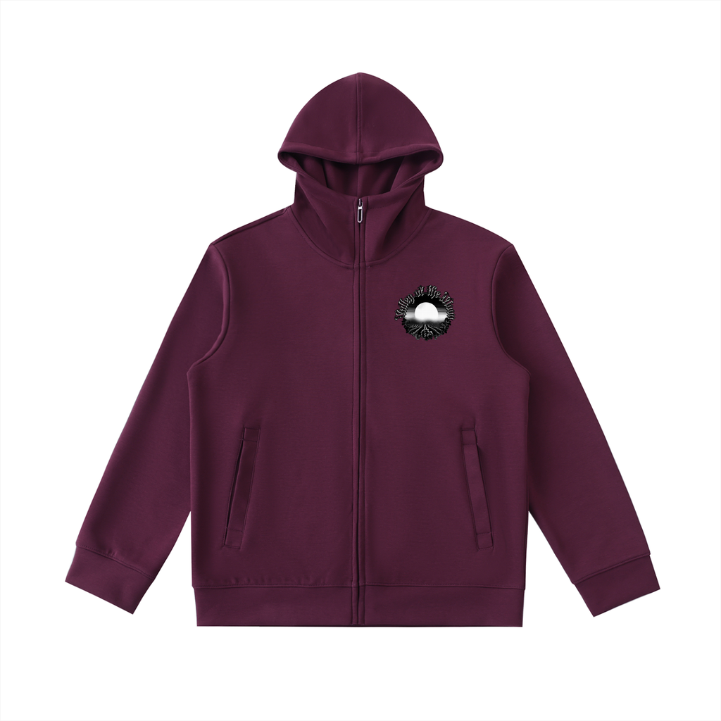 Essential Heavyweight High Neck  Zip-Up Hoodie