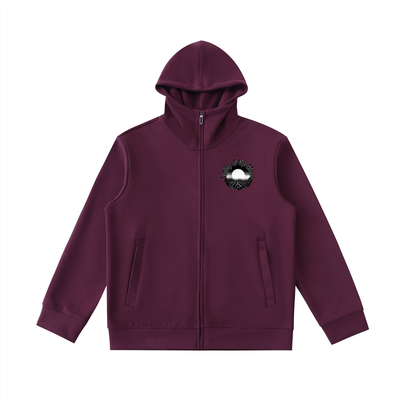 Essential Heavyweight High Neck  Zip-Up Hoodie