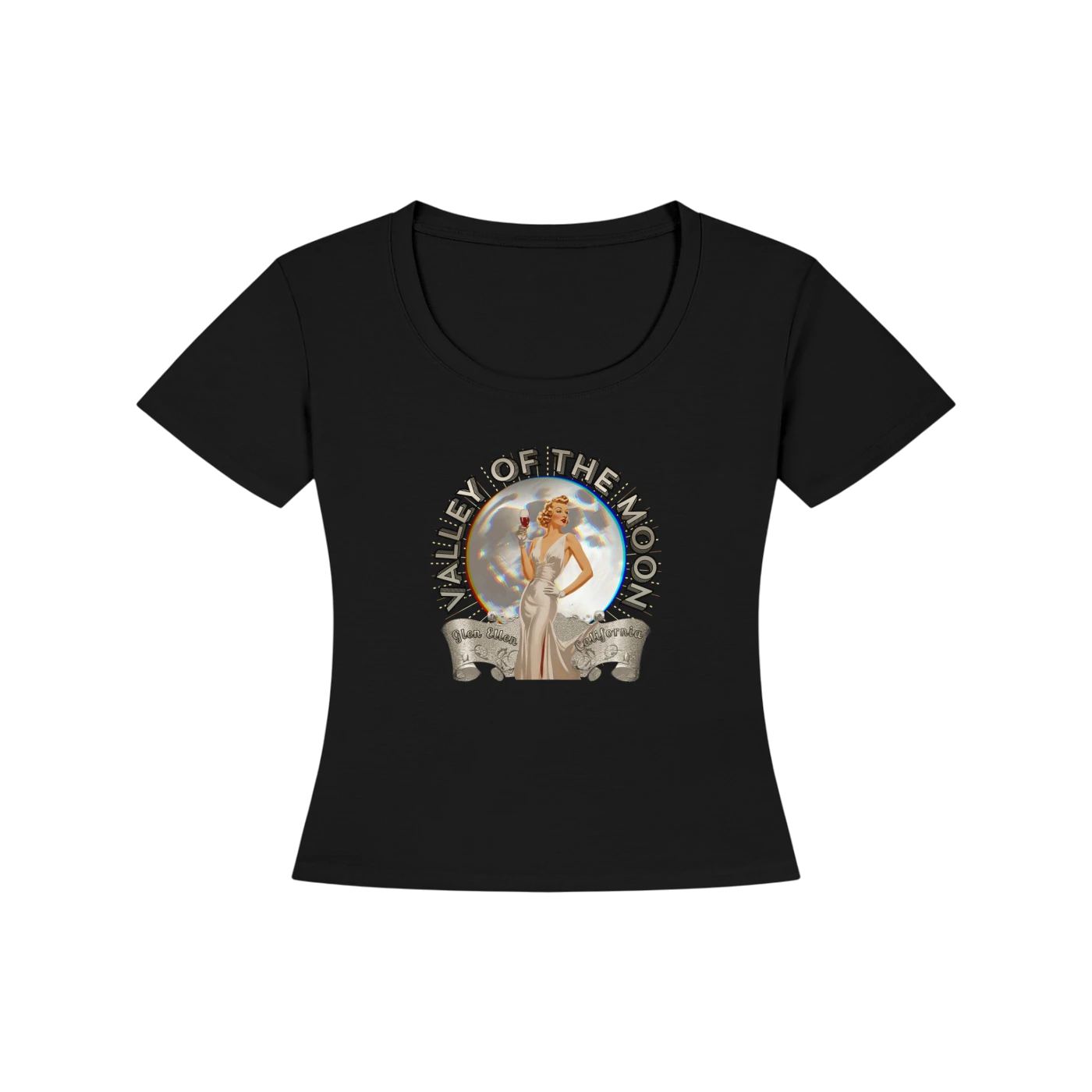 Valley of the Moon Glam Pinup Women's Slim Fit T-Shirt