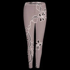 Rose Lace Print Women's High-Waist Legging