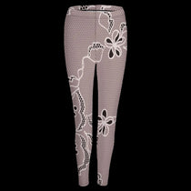 Rose Lace Print Women's High-Waist Legging