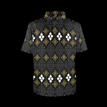 Batik Print Men's Polo Shirt
