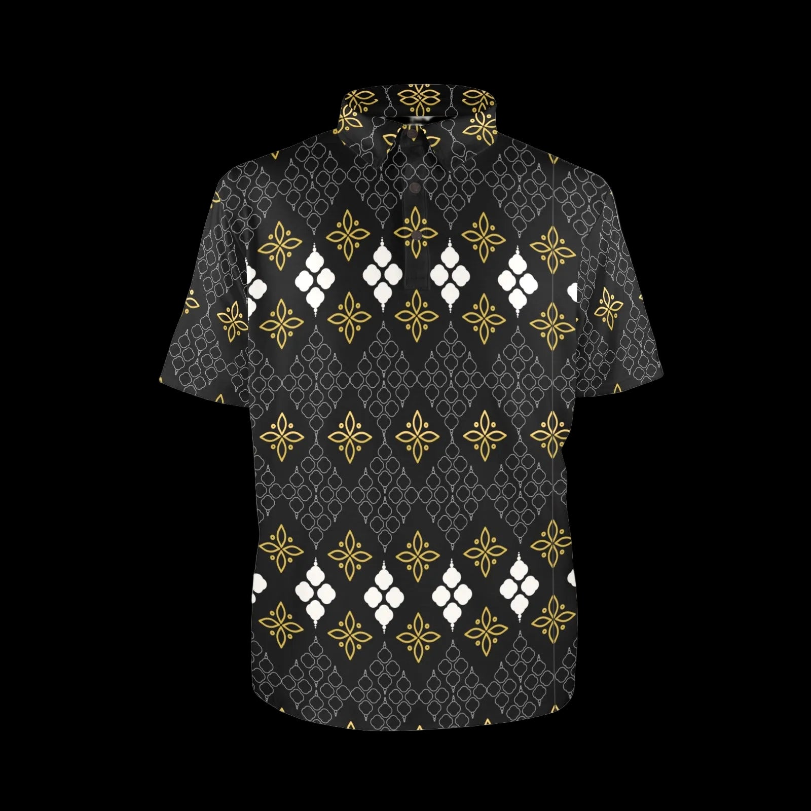 Batik Print Men's Polo Shirt