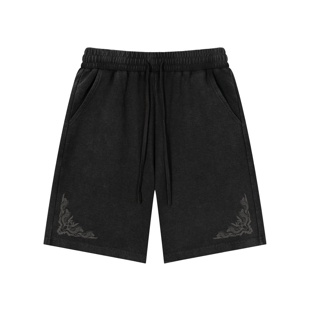 Mineral Wash Waffle Knit Shorts
