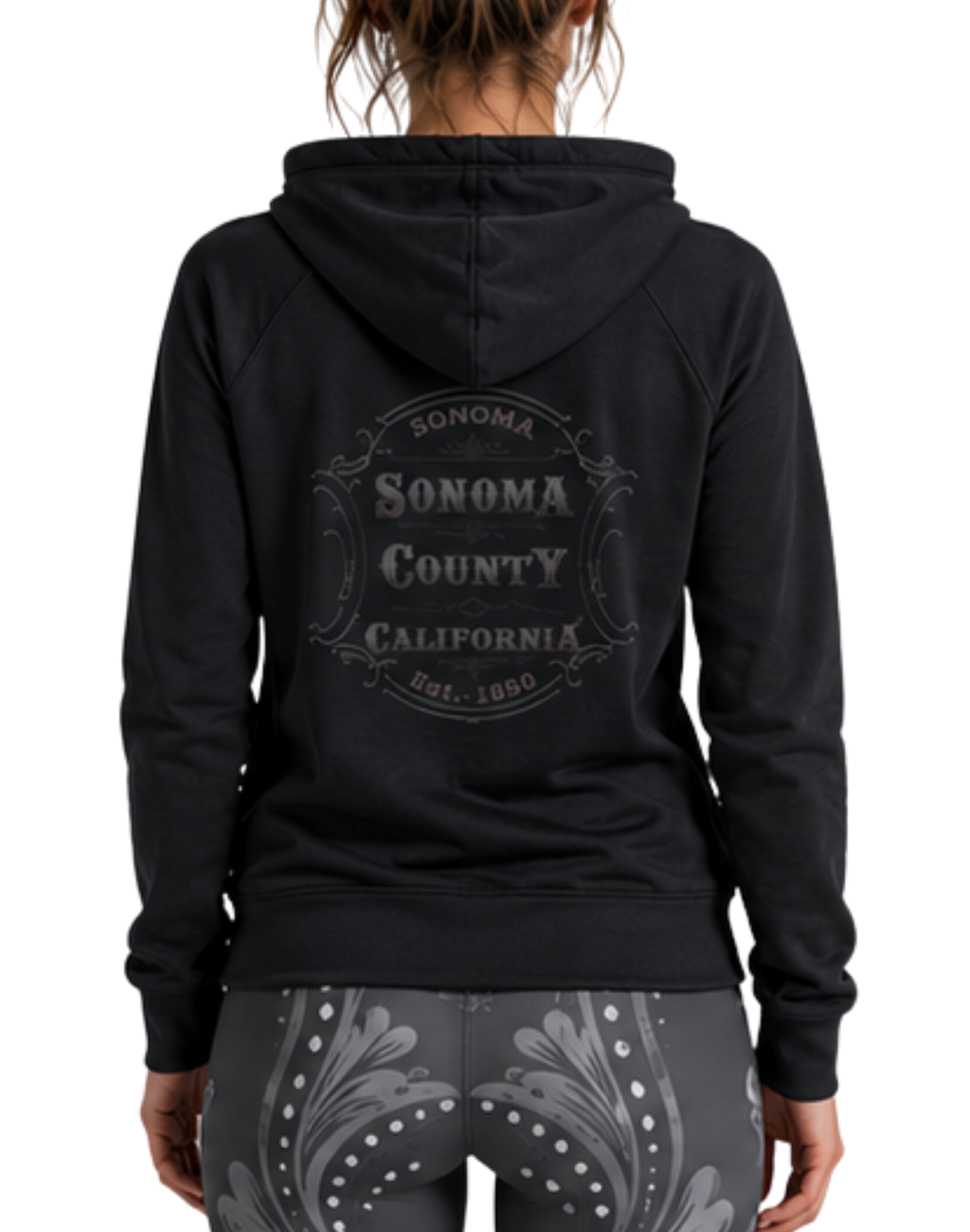 Sonoma County Emblem Women's Full Zip Hoodie