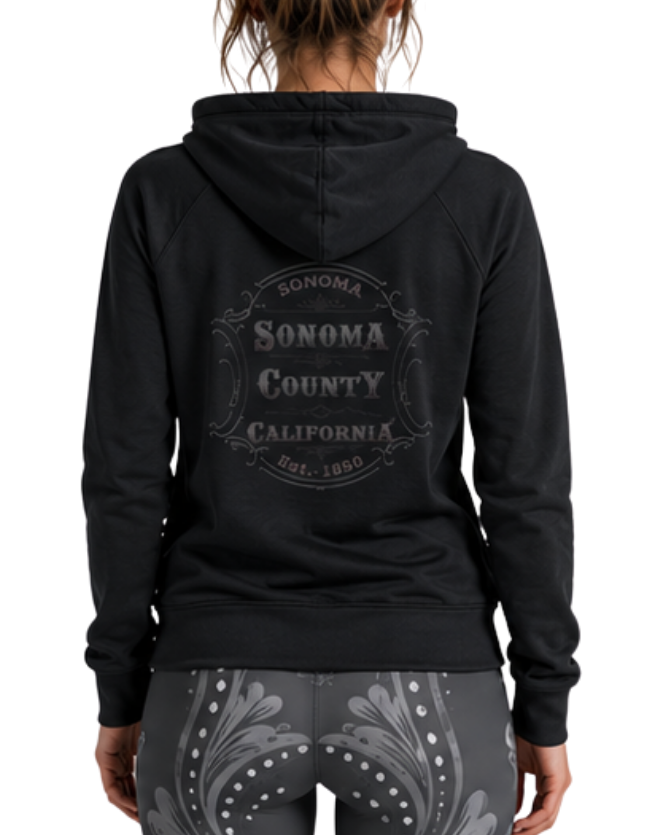Sonoma County Emblem Women's Full Zip Hoodie