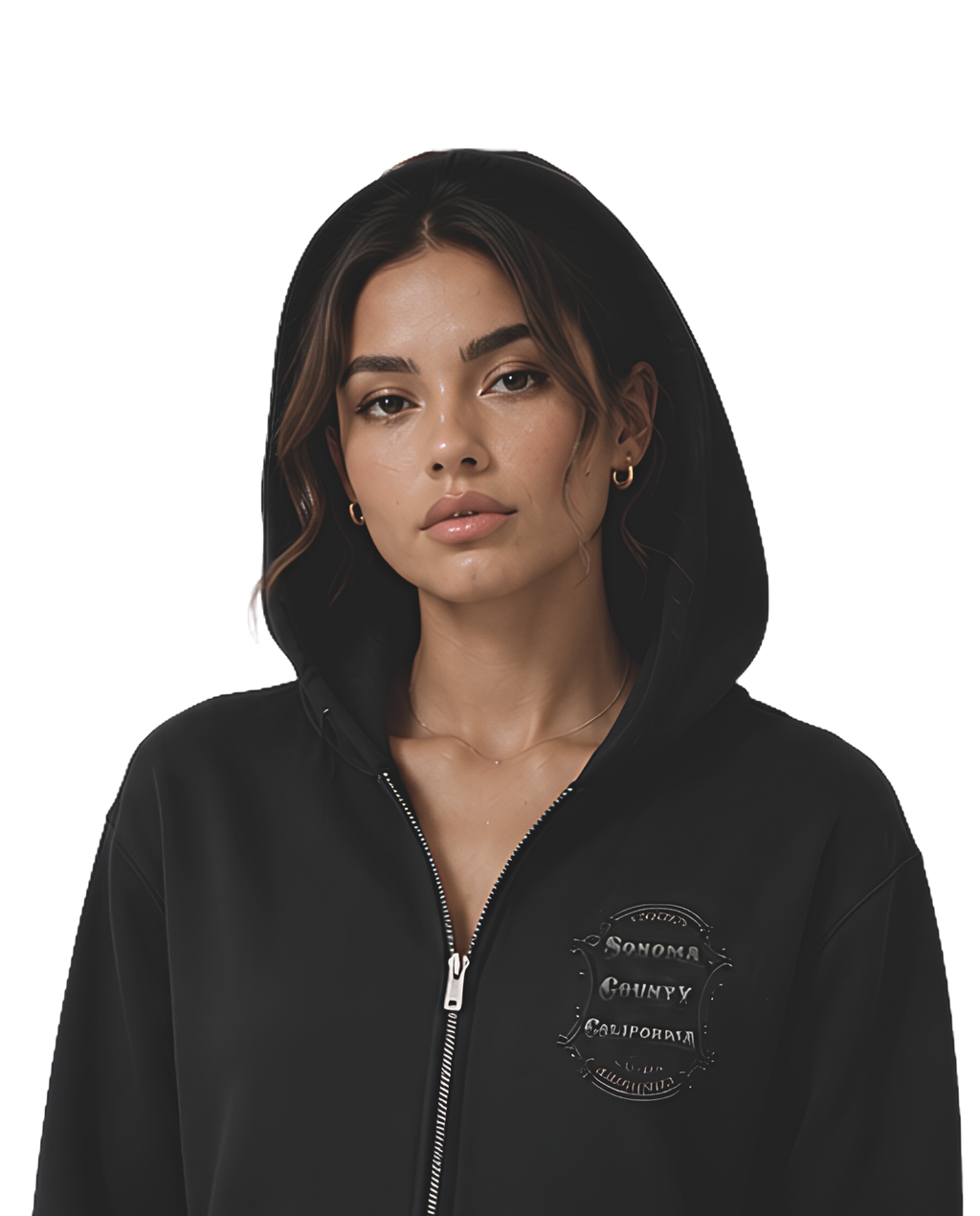 Sonoma County Emblem Women's Full Zip Hoodie
