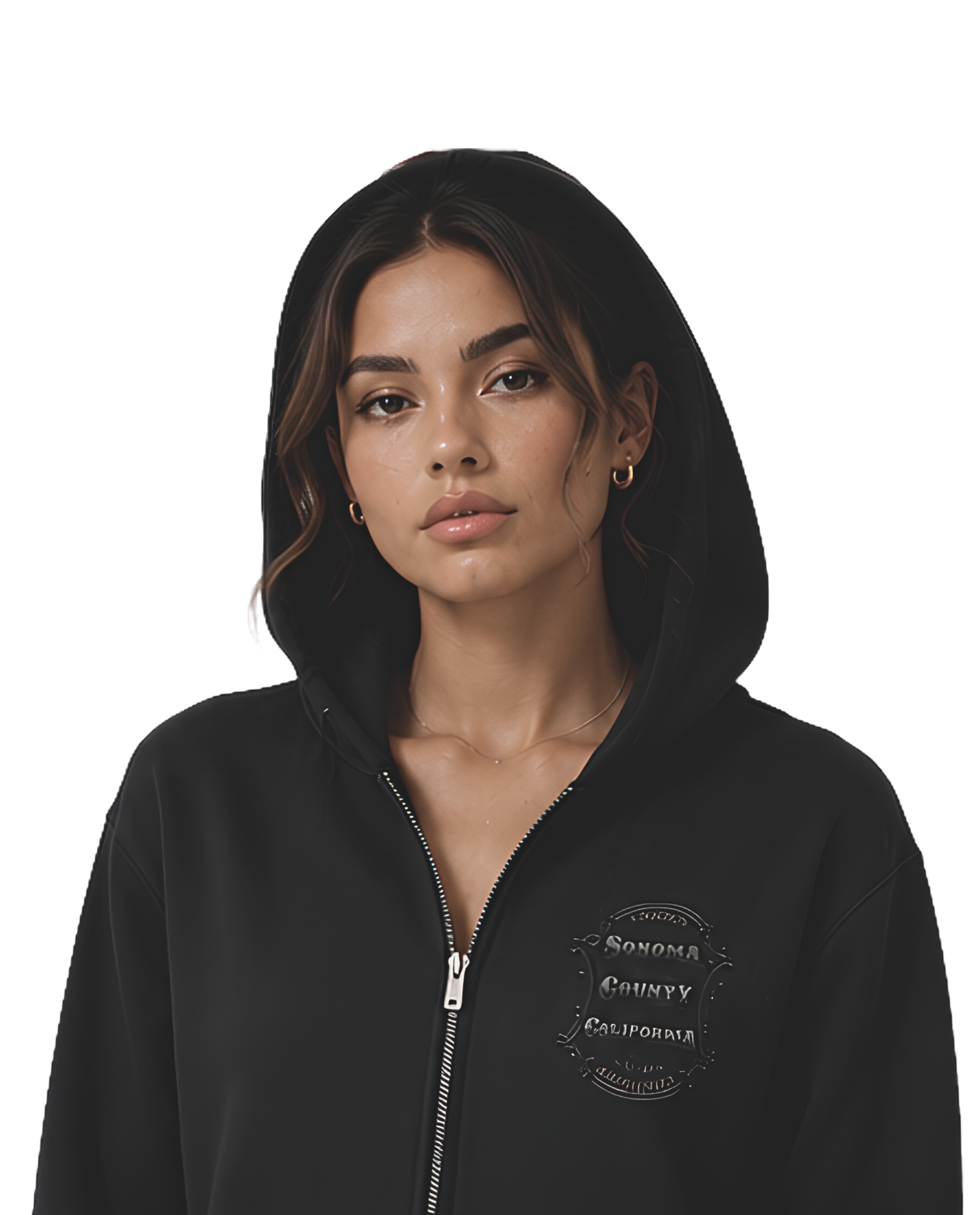 Sonoma County Emblem Women's Full Zip Hoodie