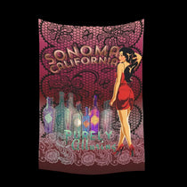 Sonoma Wine Purely Alluring Wall Tapestry 40"x 60" - Decorative Tapestries from Artsadd