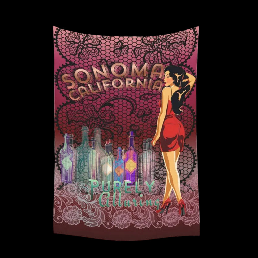 Sonoma Wine Purely Alluring Wall Tapestry 40"x 60" - Decorative Tapestries from Artsadd