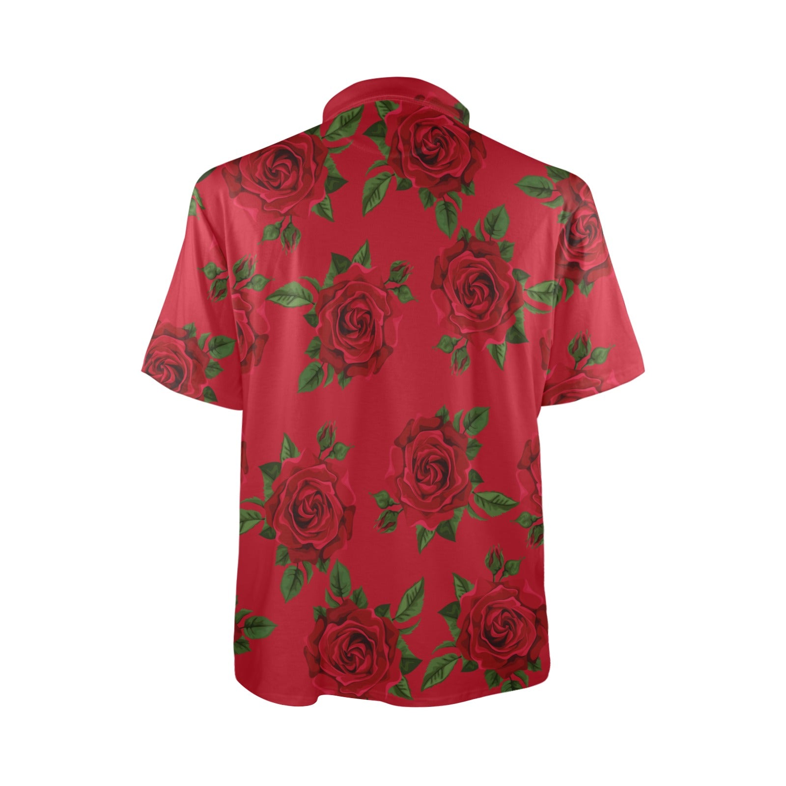 Rose Polo Men's All Over Print Polo Shirt (Model T55)