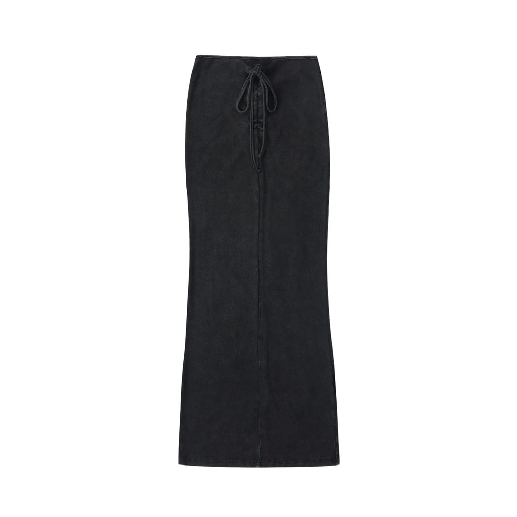 Drawstring Maxi Skirt