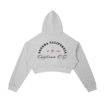 California O.G.  Women's  Cropped Zip-Up Hoodie