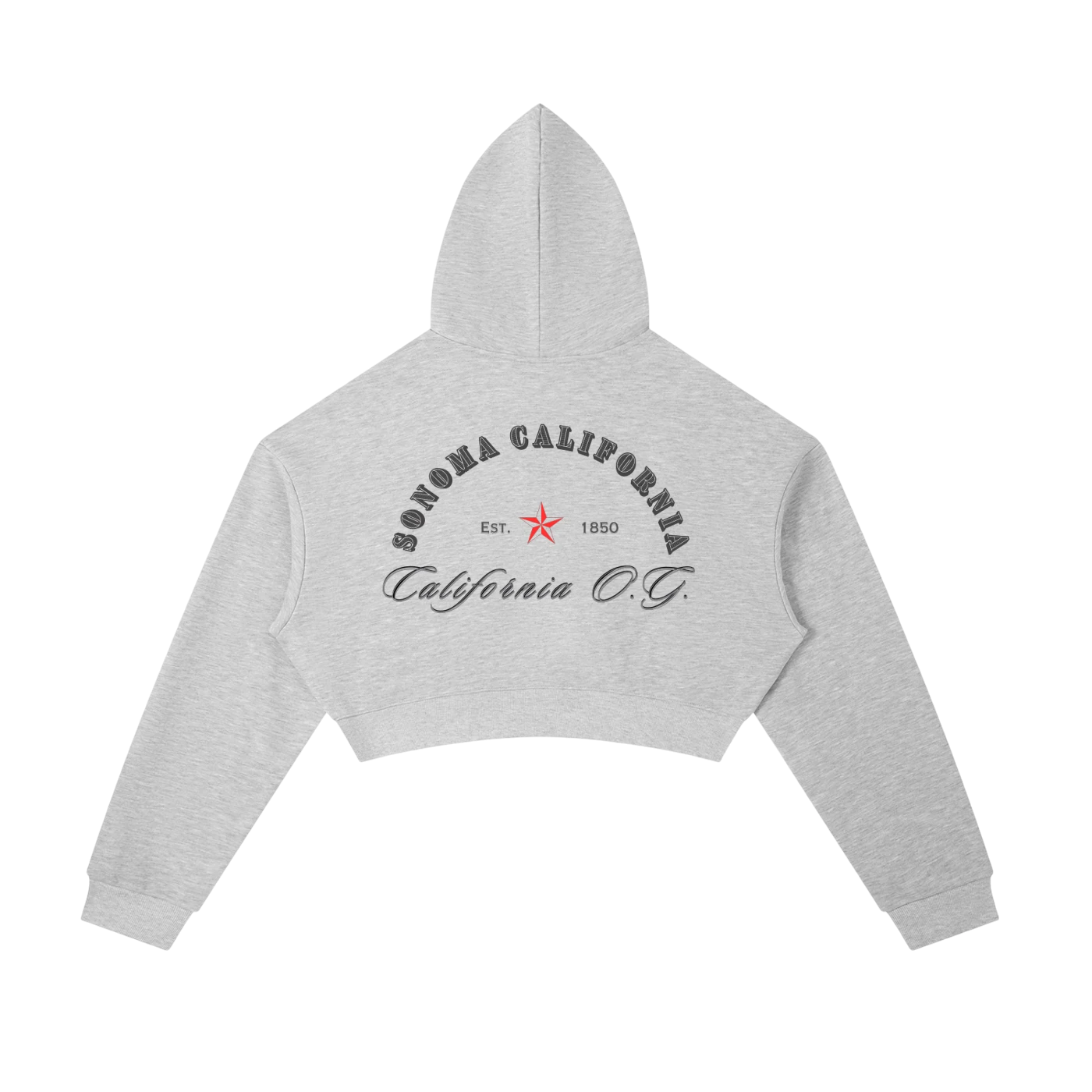 California O.G.  Women's  Cropped Zip-Up Hoodie