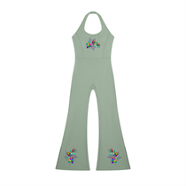 Grafitti Rose Women’s Halter Flared Jumpsuit