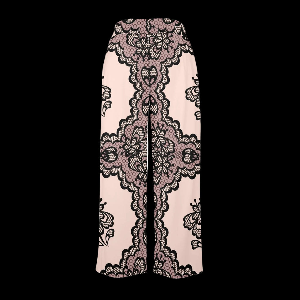 CROCHET WIDE LEG Women's Wide Leg Lounge Pants - Joggers from Artsadd
