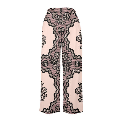CROCHET WIDE LEG Women's Wide Leg Lounge Pants - Joggers from Artsadd