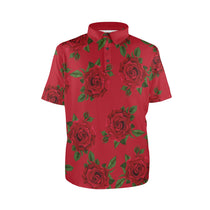 Rose Polo Men's All Over Print Polo Shirt (Model T55)