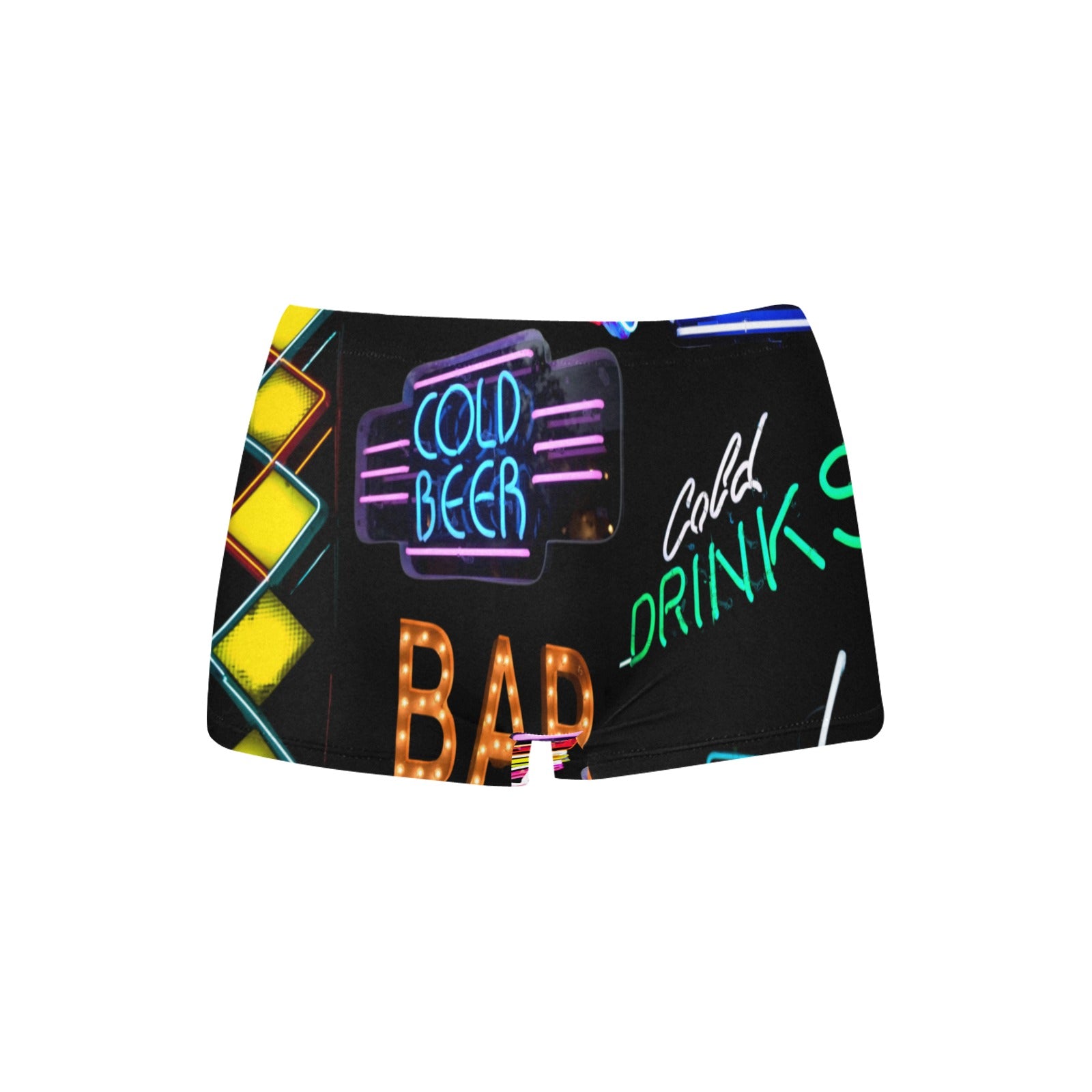 Neon Cocktail Print Boy Shorts
