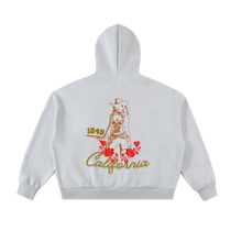 Fleeced Full-Zip Boxy Hoodie