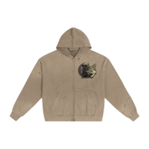 Jack London Wolf Sunfade Zip Hoodie