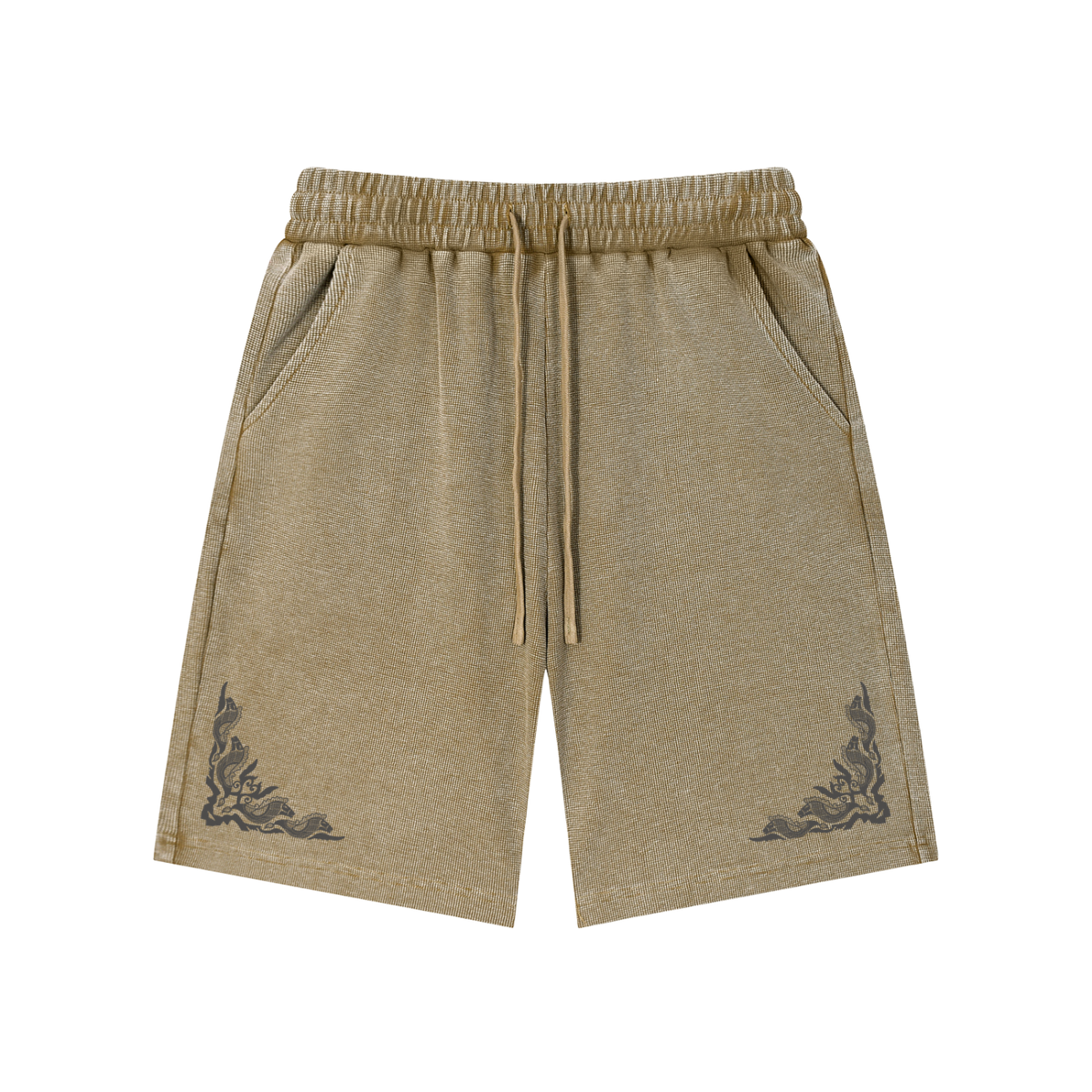 Mineral Wash Waffle Knit Shorts