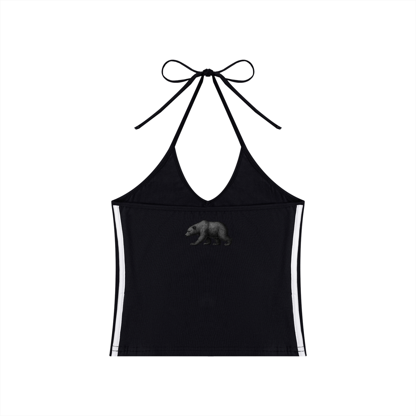 California O.G. Women's Color Block Halter Crop Tank Top Secondary image