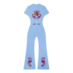 Women’s Tight Flared Leg Quarter-Zip Jumpsuit