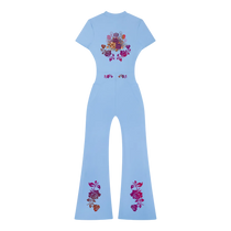 Flamenco Flared Leg Quarter-Zip Jumpsuit