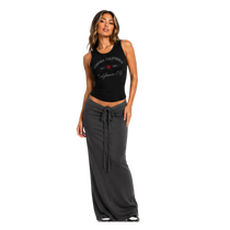 Sexy  Drawstring Maxi Skirt