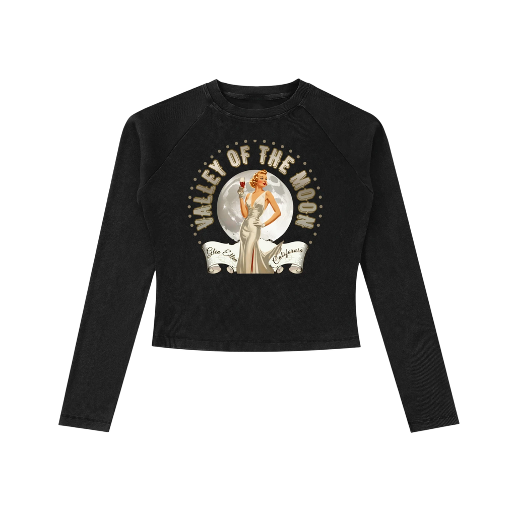 Valley of the Moon Glam Dyed Washed  Long Sleeve T-Shirt