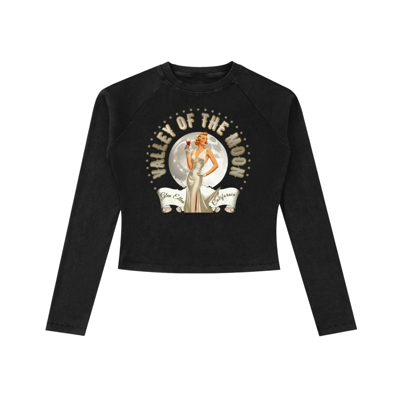 Valley of the Moon Glam Dyed Washed  Long Sleeve T-Shirt