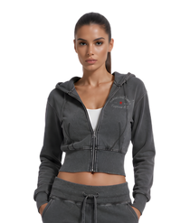 California O.G. Vintage Wash Cropped Women's Hoodie