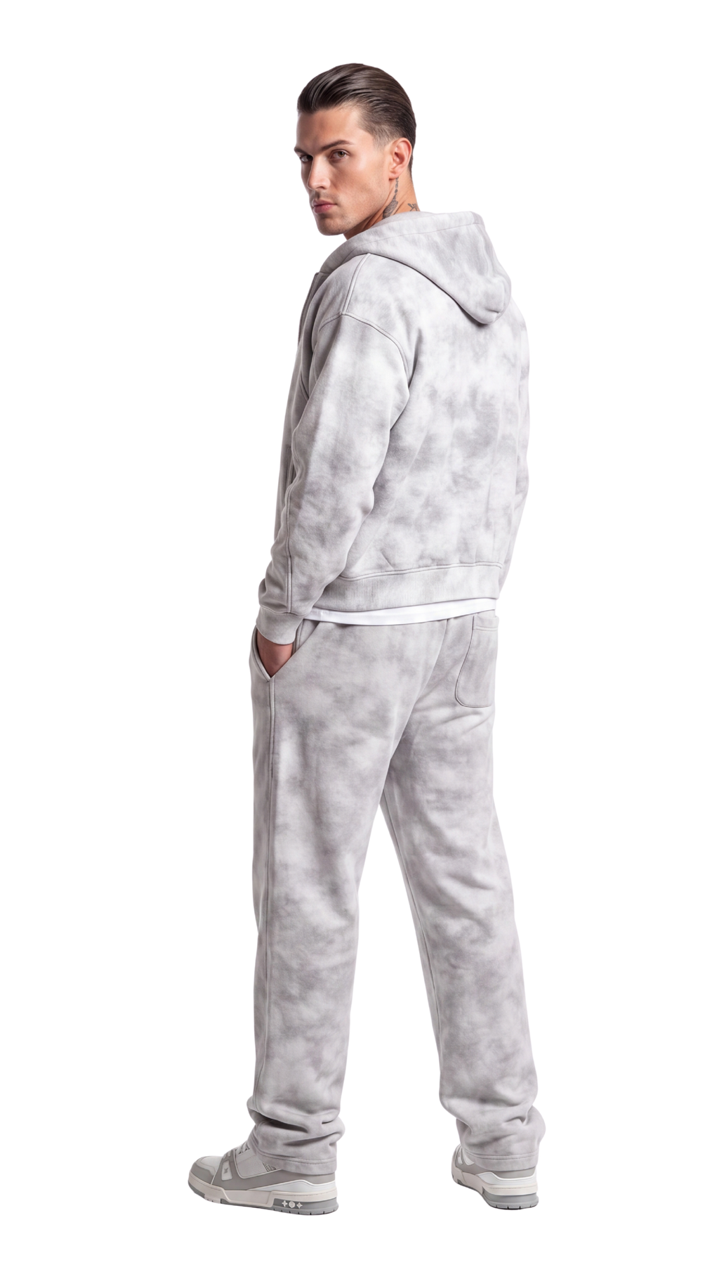 California O.G. Men's Dirty Washed Zip-Up Fleece Hoodie
