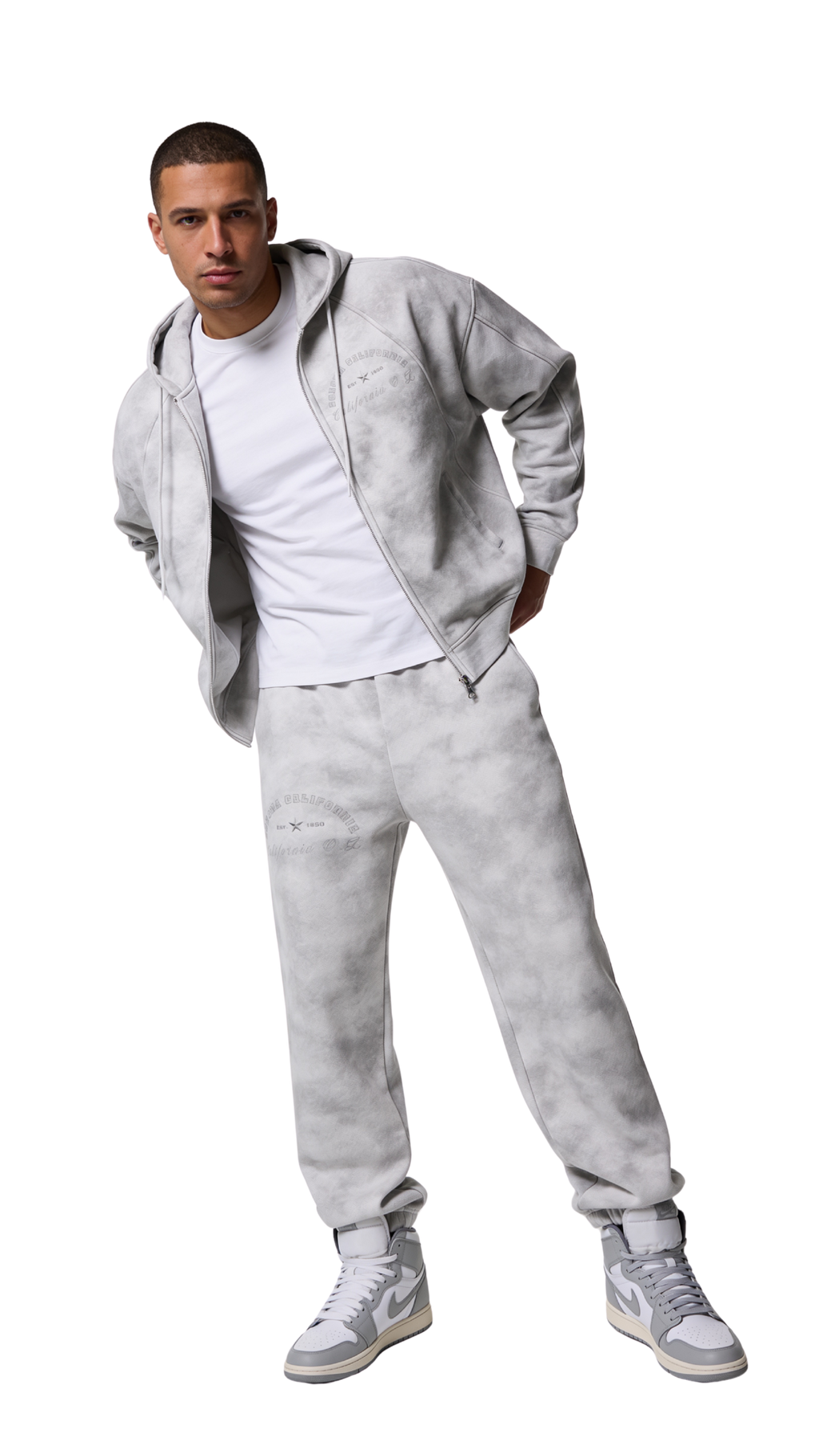 California O.G. Men's Dirty Washed Zip-Up Fleece Hoodie