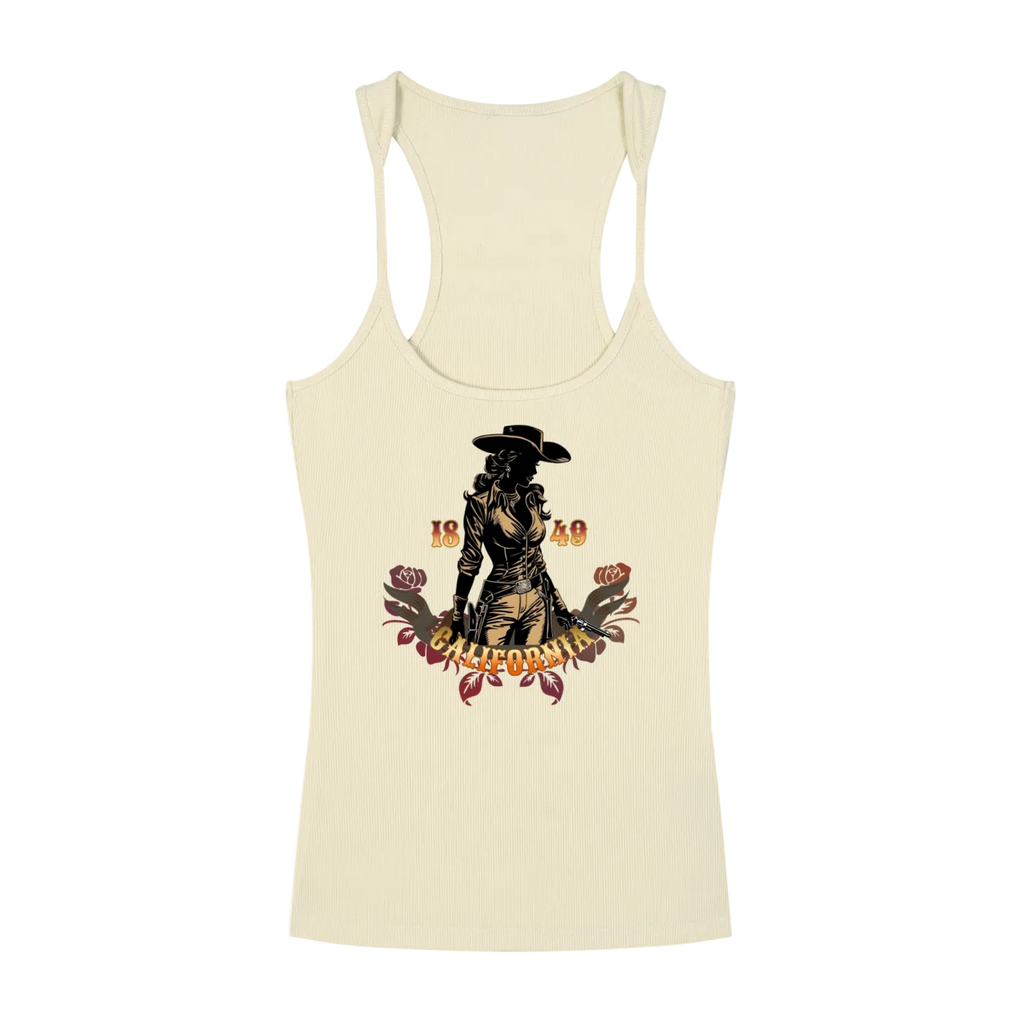 Vintage Outlaw Ribbed Women's Racerback Tank Top