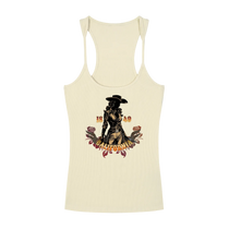 California Outlaw Ribbed Women's Racerback Tank Top